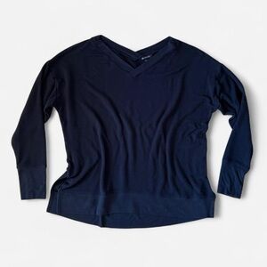 Soft Athleta Coaster Luxe V-Neck Black Sweatshirt Size XL